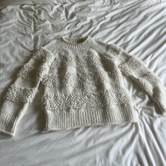 Faherty Cream Textured Sweater - Picture 5 of 8